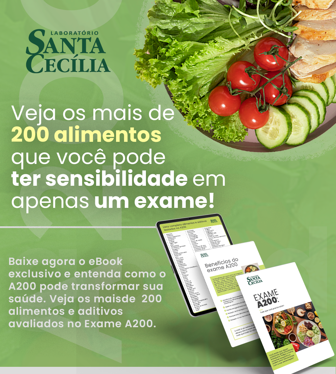 Veja os mais de200 alimentos que você pode ter sensibilidade em apenas um exame!